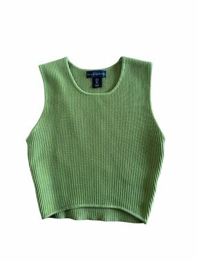House of Harlow 1960 Light Green Ribbed Crop Tank